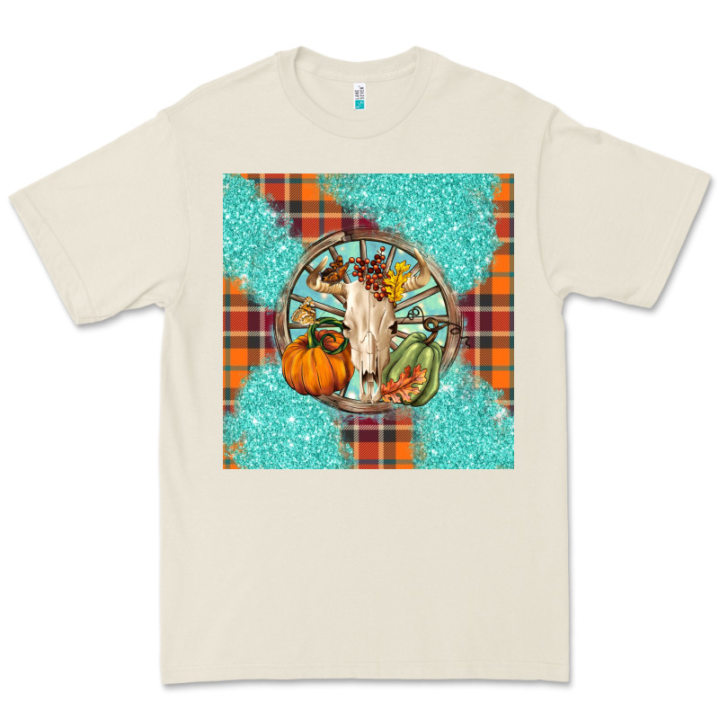 Fall Bull Skull Premium Tee by BarkalooDesign | Teevron