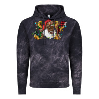Cloud Black african american santa joy with sunflowers Vintage Hoodie - RanaPortraitStore