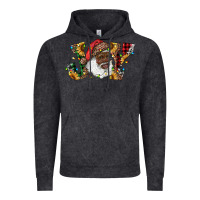 Vintage Black african american santa joy with sunflowers Vintage Hoodie - RanaPortraitStore