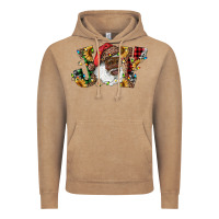 Vintage Coffee african american santa joy with sunflowers Vintage Hoodie - RanaPortraitStore