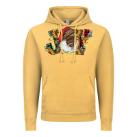 African American Santa Joy With Sunflowers Vintage Hoodie | Teevron
