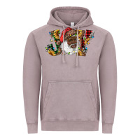 Vintage Zinc african american santa joy with sunflowers Vintage Hoodie - RanaPortraitStore