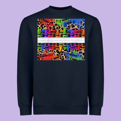 Personalized Crayons Heavyweight Sweatshirt Designed By Texasbilliewilder