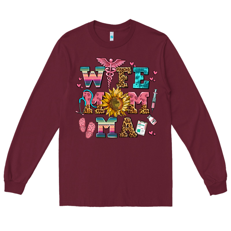 Wife Mom Ma Long Sleeve Tee by AdoDesignShop | Teevron