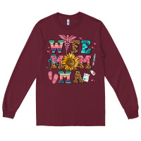 Burgundy wife mom ma Long Sleeve Tee - AdoDesignShop