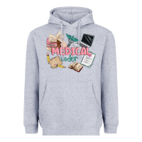Heather Grey medical codler Heavyweight Hoodie - MaliasSmallBusiness