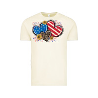Vintage Arctic American Flag heart Vintage Tee - CowGirlArtShop