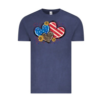 Vintage Denim American Flag heart Vintage Tee - CowGirlArtShop