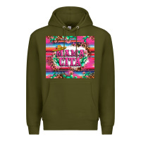 Army Green mama cita cactus serape Premium Hoodie - LillyAllenDesigns