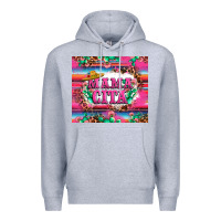 Heather Grey mama cita cactus serape Premium Hoodie - LillyAllenDesigns