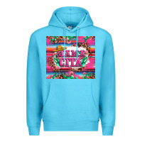 Ocean Blue mama cita cactus serape Premium Hoodie - LillyAllenDesigns