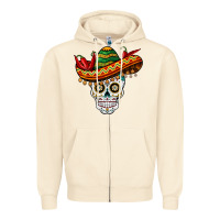 Sandshell cinco de mayo sombrero skull Zipper Hoodie - BarkalooDesign