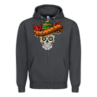 Smoke cinco de mayo sombrero skull Zipper Hoodie - BarkalooDesign