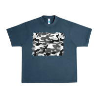 Midnight Navy black and white camouflage Urban Heavy Tee - BarkalooDesign