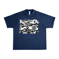 Navy black and white camouflage Urban Heavy Tee - BarkalooDesign
