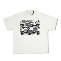 Pistachio black and white camouflage Urban Heavy Tee - BarkalooDesign