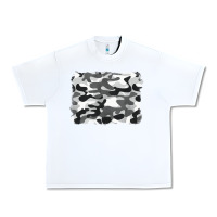 White black and white camouflage Urban Heavy Tee - BarkalooDesign