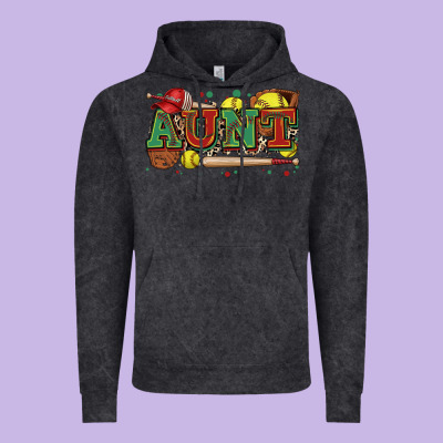 Aunt Softball Vintage Hoodie Designed By Zillion Design Studio