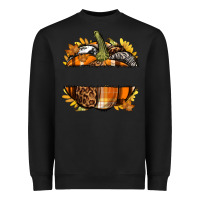 Black Personalized Fall Pumpkin Heavyweight Sweatshirt - texasbilliewilder