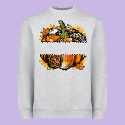 Personalized Fall Pumpkin Heavyweight Sweatshirt Designed By Texasbilliewilder