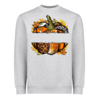 Heather Grey Personalized Fall Pumpkin Heavyweight Sweatshirt - texasbilliewilder