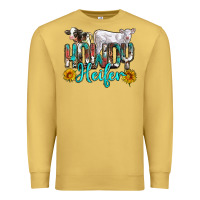Antique Gold western howdy heifer Premium Sweatshirt - NancyCooperArtShop