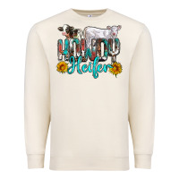 Sandshell western howdy heifer Premium Sweatshirt - NancyCooperArtShop
