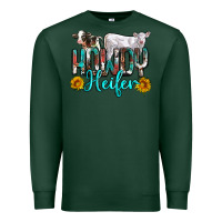 Sports Green western howdy heifer Premium Sweatshirt - NancyCooperArtShop