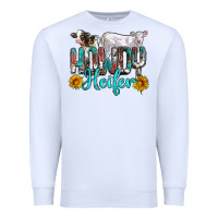 White western howdy heifer Premium Sweatshirt - NancyCooperArtShop