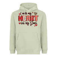 Matcha i wear my heart on my sleeve Heavyweight Hoodie - MaliasSmallBusiness