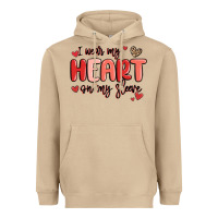 Mushroom i wear my heart on my sleeve Heavyweight Hoodie - MaliasSmallBusiness