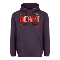 Plum i wear my heart on my sleeve Heavyweight Hoodie - MaliasSmallBusiness
