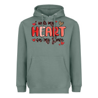 Sage i wear my heart on my sleeve Heavyweight Hoodie - MaliasSmallBusiness