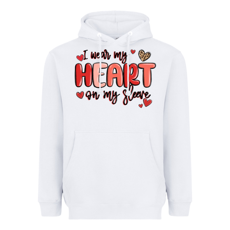 I Wear My Heart On My Sleeve Heavyweight Hoodie by MaliasSmallBusiness | Teevron