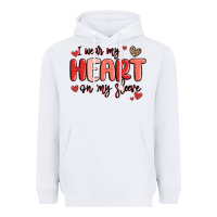 White i wear my heart on my sleeve Heavyweight Hoodie - MaliasSmallBusiness