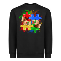 Black autism puzzle pieces Heavyweight Sweatshirt - Zillion Design Studio