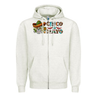 Oatmeal Heather cinco de mayo skull Zipper Hoodie - BarkalooDesign