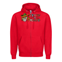 Red cinco de mayo skull Zipper Hoodie - BarkalooDesign