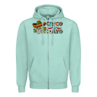 Seafoam cinco de mayo skull Zipper Hoodie - BarkalooDesign