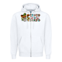 White cinco de mayo skull Zipper Hoodie - BarkalooDesign