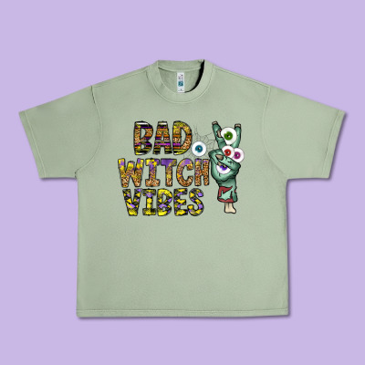Bad Witch Vibes Urban Heavy Tee Designed By Cowhidedigitalart