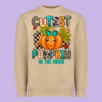 Cutest Pumpkin In The Patch Heavyweight Sweatshirt Designed By Texasbilliewilder