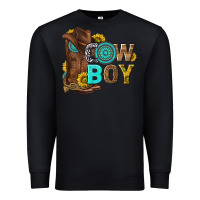 Black western cowboy Premium Sweatshirt - NancyCooperArtShop