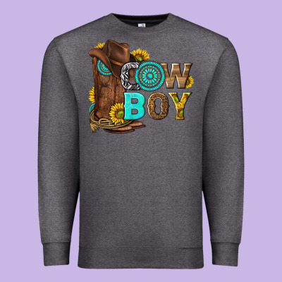 Western Cowboy Premium Sweatshirt Designed By Nancycooperartshop