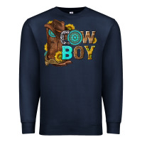 Navy western cowboy Premium Sweatshirt - NancyCooperArtShop