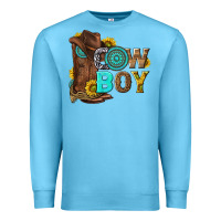 Ocean Blue western cowboy Premium Sweatshirt - NancyCooperArtShop
