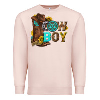 Pale Pink western cowboy Premium Sweatshirt - NancyCooperArtShop