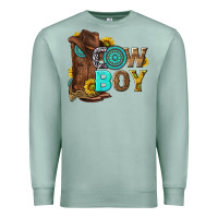 Seafoam western cowboy Premium Sweatshirt - NancyCooperArtShop