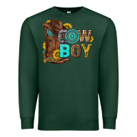 Sports Green western cowboy Premium Sweatshirt - NancyCooperArtShop