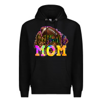 Black football mom Premium Hoodie - LillyAllenDesigns